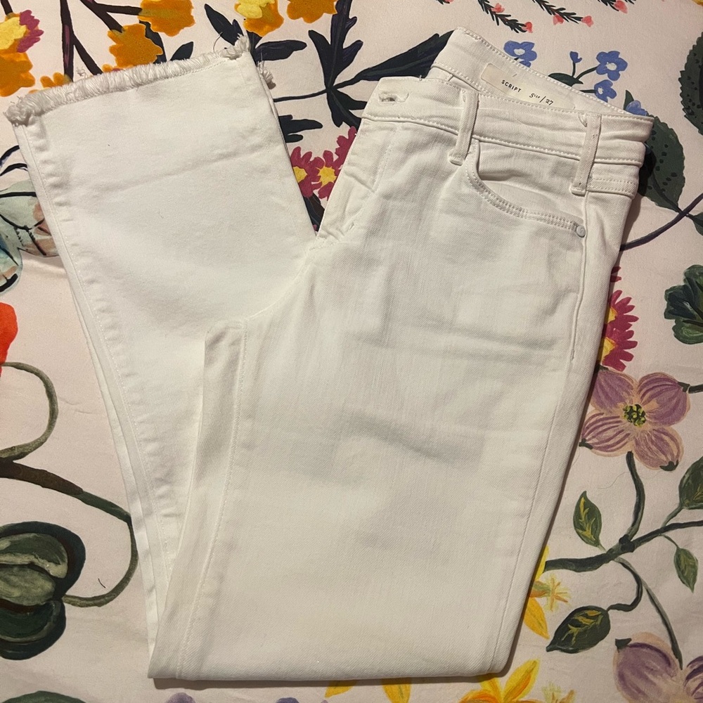 Anthropologie white denim jeans